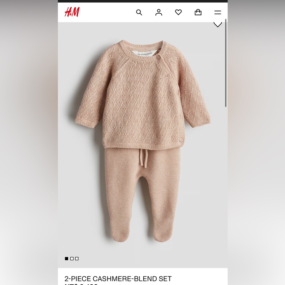 H&M Adorables 2-PIECE CASHMERE-BLEND SET